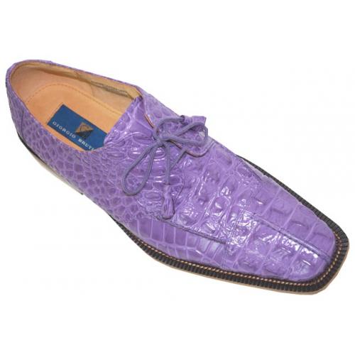 Giorgio Brutini Lavender Hornback Alligator Print Shoes 171447-1